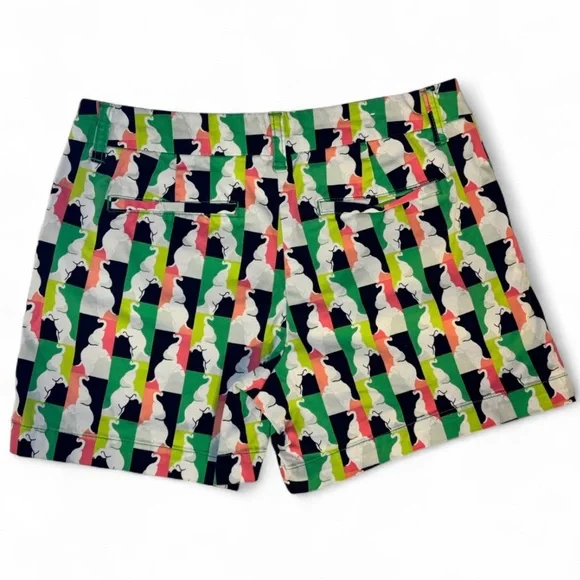 Crown & Ivy Multicolor Patterned Women Shorts Size 6 - Picture 2 of 7